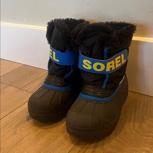 Sorel Black and Blue Kids' Snow Boots